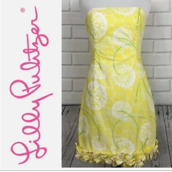 Lilly Pulitzer Olie Dandelion Yellow Spring Dress